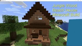 Jungle Wood Beach House  Minecraft Build [upl. by Alemak215]