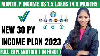 Vestige 30 PV 4 Month Plan Rs 150000 Income Per Month  Vestige New Plan 2023 in Hindi [upl. by Maffa601]