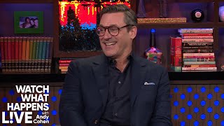 Jon Hamm’s Reflects on His Acting Teacher’s Impact  WWHL [upl. by Ecirbaf54]