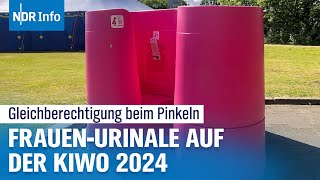 Keine Schlange mehr vor den FrauenWCs So funktionieren die Urinale auf der KiWo 2024  NDR Info [upl. by Aicemat6]