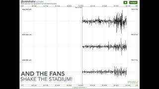 Seahawks game winning touchdown seismogram Wilson to Graham [upl. by Soirtemed]