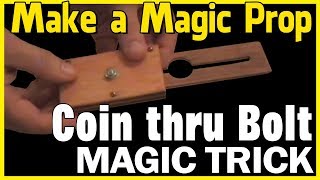 Tenyo Super Spike Coin Through Bolt Magic Trick Revealed  How to Make Close Up Magic Props [upl. by Soluk]