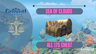 Sea of Clouds All Chest amp 100 Exploration  Best and Efficient Routes  Genshin Impact [upl. by Isyak]