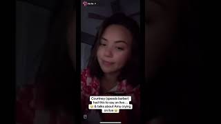 Courtney IShowSpeed barber Live on Tik Tok about Amy and Speed [upl. by Yadsnil274]