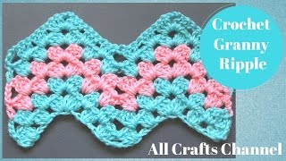 How to Crochet Granny Ripple Pattern [upl. by Lucky157]