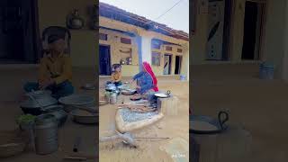 गाँव सुकून दिनचर्या 😘 rajasthan villagelife khana देसी youtubeshorts village culture shorts [upl. by Girand636]