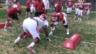 Oklahoma Drill at Spring Practice 032913 [upl. by Aicilihp]