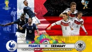 Highlights Francia vs Germania 01 quarti di finale Mondiale 2014 [upl. by Albie]