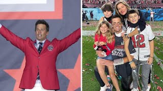 Tom Brady Expresses Love for His Children During Emotional Patriots Hall of Fame Induction Speech [upl. by Durrace]