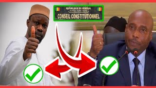 Le conseil constitutionnel valide les candidatures de sonko et Barth pour les législatives [upl. by Notyrb]