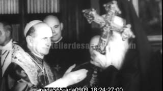 Vatican  le patriarche AthÃ©nagoras rend visite Ã Paul VI [upl. by Eardna]