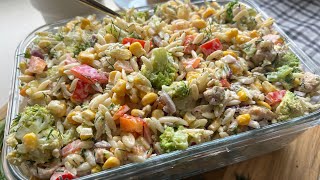 Pasta salad with chicken and broccoli [upl. by Akinar943]