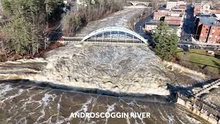 Flood footage Androscoggin River Maine [upl. by Margarethe562]