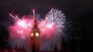 London Fireworks 2012 in full HD  New Year Live  BBC One [upl. by Ehctav]