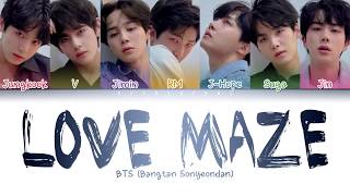 BTS 방탄소년단  Love Maze Color Coded LyricsHanRomEng [upl. by Anirret718]