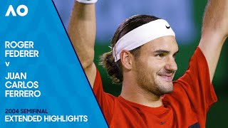 Roger Federer v Juan Carlos Ferrero Extended Highlights  Australian Open 2004 Semifinal [upl. by June]