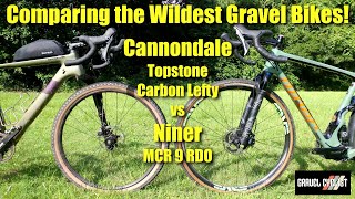 Cannondale Topstone Carbon Lefty vs Niner MCR 9 RDO Comparing the Wildest Gravel Bikes [upl. by Lien51]