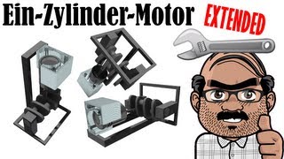 Autodesk Inventor Tutorial  Ein Zylinder Motor Extended [upl. by Ion]