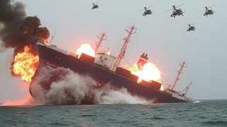 Today Russia brutally sank 2 US cargo ships full of ammunition and explosives [upl. by Yehudi109]