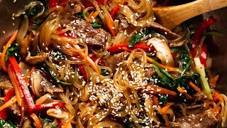 Japchae  Korean Noodles [upl. by Siloa]