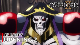 Overlord  Opening 2 【GO CRY GO】 4K 60FPS Creditless  CC [upl. by Nivled]