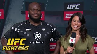 Derrick Lewis If I didn’t pace myself I would’ve knocked him out in Round 1  UFC Post Show [upl. by Myrna]