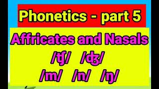 Phonetics  part 5  Affricates and Nasals English speech sounds [upl. by Eugenie]