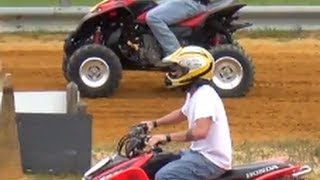 Honda TRX 450R vs Honda 700xx [upl. by Wurtz]