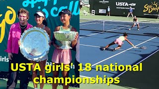 USTA girls 18 national championships 2022 🔥 Eleana Yu vs Valerie Glozman 🎾 USTA tennis 2023 🔥🎾 [upl. by Leandro]