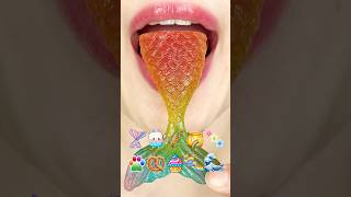 ASMR RAINBOW EMOJI FOOD 🌈 알록달록 무지개 🌈 이모지 먹방 sped up [upl. by Alleras]