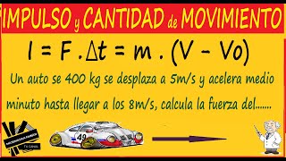 IMPULSO y CANTIDAD de MOVIMIENTO Bien explicado FÓRMULAS PROBLEMAS y EJERCICIOS RESUELTOS [upl. by Aniratac]