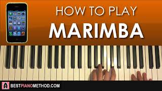 HOW TO PLAY  iPhone Ringtone  Marimba Piano Tutorial Lesson [upl. by Paugh245]