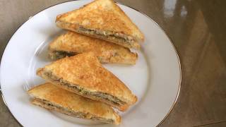 බිත්තර ඔම්ලට් සැන්ඩ්විච් රසට හදන හැටි  Omelette Sandwich Recipe  Egg Sandwich [upl. by Lyrem]