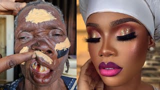 UNBELIEVABLE 😱😳🔥✂️ VIRAL BRIDAL MAKEUP amp GELE TRANSFORMATION💄MAKEUP TUTORIAL [upl. by Ennaeiluj]