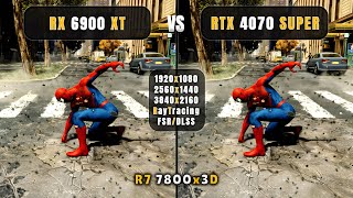 RTX 4070 Super vs RX 6900 XT  Biggest Comparison  1080P 1440P 4k RT  DLSSFSR  ft 7800x3D [upl. by Bogey]