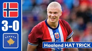 Norway vs Kosovo highlights 30 Erling Haaland hat trick goals [upl. by Sarad]