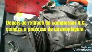 Compressor Ar condicionado Spin armando e desarmando Solução [upl. by Nitsew859]