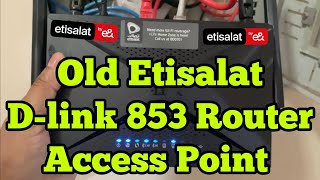 How to use etisalat dlink 853 router as a access point [upl. by Renelle365]