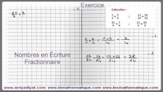 Maths 5ème  Les nombres en écriture Fractionnaire Exercice 1 [upl. by Sanderson316]