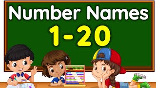 Number names  Number Names 1 20  Number spelling  Learn Numbers  Numbers 1 to 20  numbername [upl. by Crescentia972]