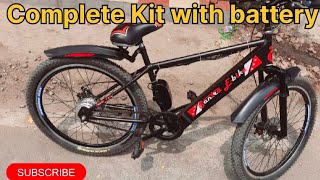 How To Make Electric Cycle Using 36v 250w Hub Motor  ইলেকট্রিক সাইকেলের কিট। [upl. by Darnell144]