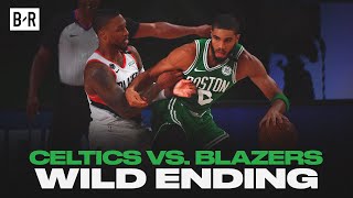 Final 5 Minutes of Celtics vs Blazers  WILD Finish [upl. by Tullusus]