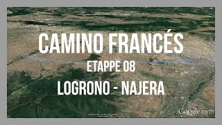 Etappe 8  Logrono – Najera  Camino Francés  Jakobsweg Spanien  GPSTrack [upl. by Eleen]