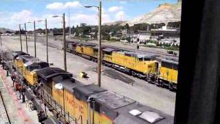 Union Pacific Railroad at Citadel Rock Green River Wyoming [upl. by Cortie]