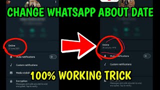 How To Change WhatsApp About Date To 20 January 1970  StepbyStep Process [upl. by Philippe]