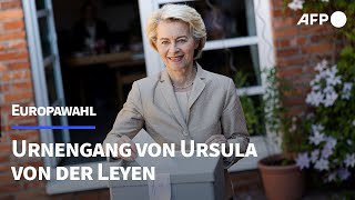 Europawahl Von der Leyen hat in Niedersachsen Stimme abgegeben  AFP [upl. by Jo Ann]