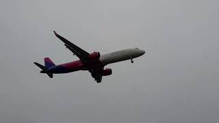 wizz Airbus A321251NX landing Gatwick Airport 06042024 [upl. by Arracot]