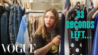 Madelyn Cline Tries to Style 3 Outfits in 60 Seconds  Vogue [upl. by Pallaten]