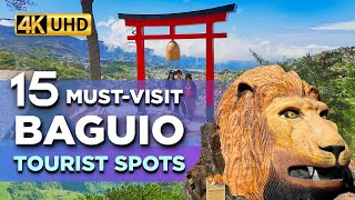 TOP 15 MustVisit Tourist Spots in BAGUIO Philippines UPDATED 🇵🇭【4K】 [upl. by Anatolio365]