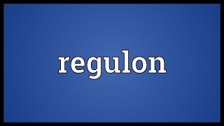 Regulon Meaning [upl. by Marigolda292]